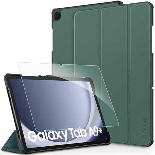 CACOE Case for Samsung Galaxy A9+ Plus Tablet +Screen Protector, Dark Green | 11 inch 2023 – Full Protective Case for Galaxy Tab A9+ Plus