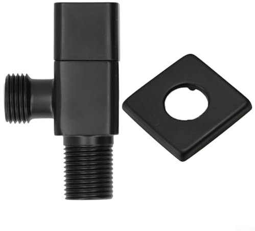 Zoegneer Schwarz Wasser Absperrventil Messing G1/2 Schnittstelle Steuerventil für Garten Badezimmer Waschmaschine Mop Pool Balkon WC