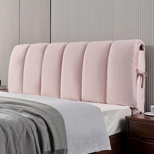 YSZBD Kopfteilbezug Bett Gepolstert Bett Kopfteil Gepolstert Kopfteil Bett Wandkissen Bett Kinder Wandpolster Bett Samt Bett Kopfteil Kissen(bpink,180x60cm)