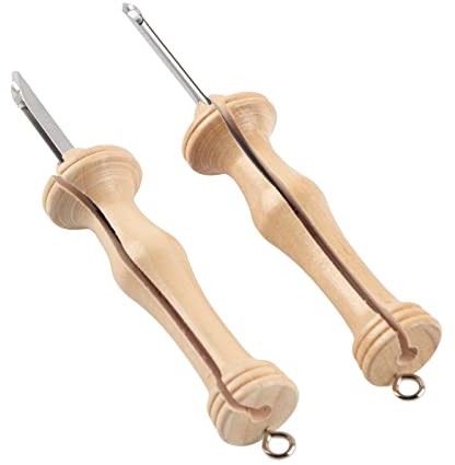Oxford Punch Needles Fai da Te 17 × 8 × 6 2 Pezzi Punch Needle Kit da Ricamo Manico in Legno Filato Ago Fai da Te Strumenti per Maglieria Fatti a Mano