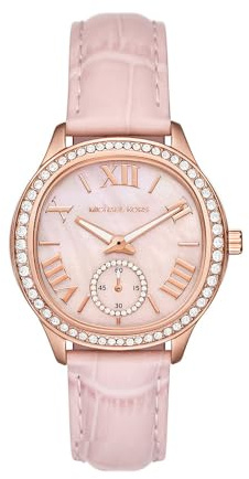 Michael Kors Sage Damklocka, Quartz trehandsurverk med armband i rostfritt stål eller läder