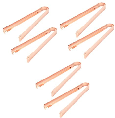 TOPBATHY 6pcs Serving Tongs Boys and Girls Tongs Stainless Steel Ice for Cooking Candy Bar Breakfast