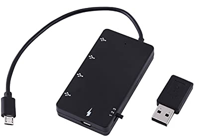 Hub Micro USB 4 Ports USB2.0 OTG, Adaptateur D'extension, Câble de Chargement pour Smartphone et Tablette