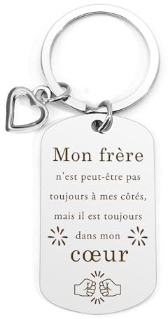 Lerdrtuin Cadeau Frère Noel Idee Cadeau Frère Original Porte Clef Coeur cadeau Frerecadeau Saint Valentin Pour frère Cadeaux Homme Original Utile cadeaux Homme Pas Cher Cadeaux Soeur De Coeur