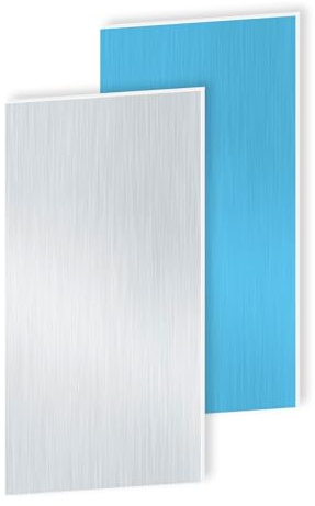 iMeistek Paquete de 2 placas de aluminio 6063 con película protectora en ambos lados, tamaño: 300 mm x 150 mm x 1 mm de grosor