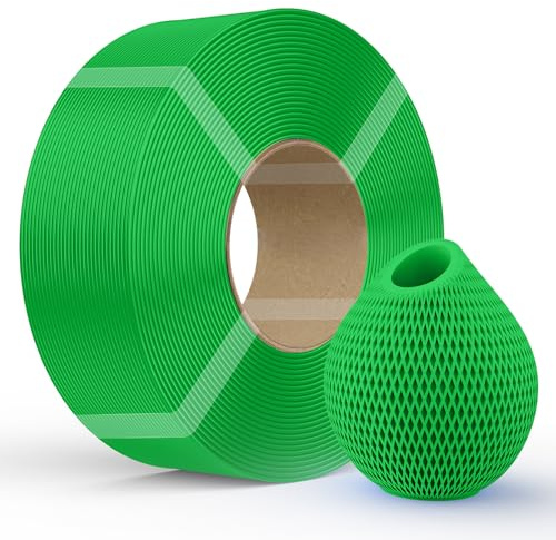 Creality PETG Filament-Nachfüll-Filament, 3D-Drucker-Filament, 1 kg, 1,75 mm, Refilament für Bambu Lab wiederverwendbare Spule, Maßgenauigkeit ± 0,03 mm, PETG-Grün