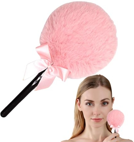 Powder Puff with Handle,Lollipop Dust Powder Puff | Dusting Applicator with Marshmallow Handle Makeup Tool for Sensitive Skin Women Girls Work Face Date Home Daily Use Professional