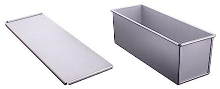 Hattba Stampi per pane antiaderenti teglie per pagnotta con coperchio Stampi in metallo da cucina Teglia da forno per pane pagnotta Teglia con coperchi per fatti in casa