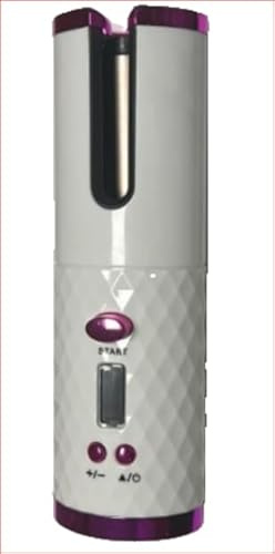 Hair Curler, Rotating Curling Tongs, Curling Iron, Cordless Auto Curler Restriction with Built-in Rechargeable Battery, Ceramic Professional Hair Curler USB Charging and Portable.Power Bank Function