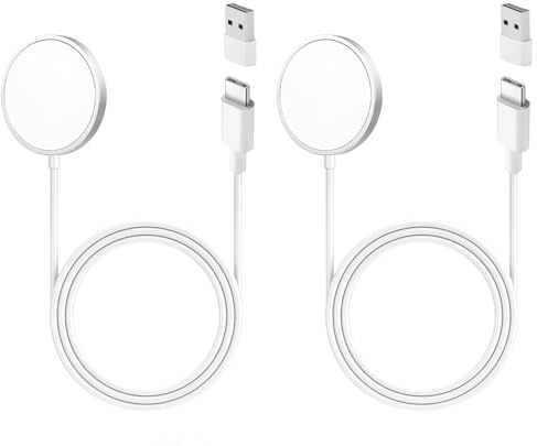 2 Piezas Cargador Inalámbrico para iPhone, 15W Wireless Charger Compatible con iPhone 17/16/15/14/13/12 Pro/Pro MAX/Mini/Plus, AirPods Pro/2/3, Base de Carga Qi Portátil Segura con Conector USB-C