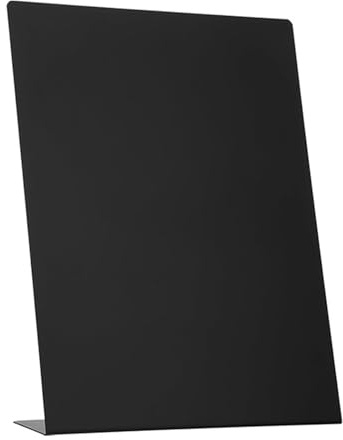 L-förmige Metall-Memo-Tafel, Display-Staffelei, Desktop-Pinnwand, Tischplatte, Kreidetafel, Schild für Hochzeit, 22 x 6 x 28 cm, löschbarer Metallhinweis