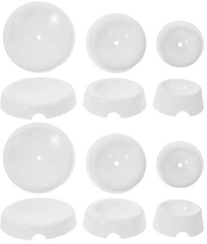 VICASKY 12pcs Plastic Fondant Flower Mould Tray with Bottom Center Opening for Wire Adjustment Curved Airflow Drying Rack Reusable Cake Decorating Tool for Gum Paste Flowers and Sugar