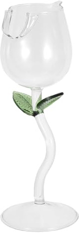 LABRIMP Verre de mélange de cocktails verre en forme de fleur tasse de vin décorative Dynamique unique Transparent
