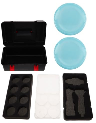Supvox 1 Set Aufbewahrungskoffer für Kreisel | Tragbare Aufbewahrungsbox mit Arena- und Schwammeinsätzen | Kunststoff-Tragebox mit Griff für Kampfkreisel und Abschussvorrichtungen Leicht zu