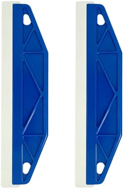 2PCS Paint Trim Guard, 12 Paint Shield for Skirting Board Painting Guard, Stainless Steel Paint Shield Tool with Ergonomic Handle for Cutting in, Wallpaper Smoothing, Paint Edger, Scraper (Blue)