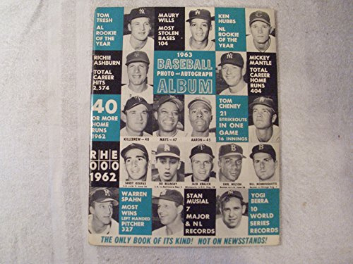 1963 Baseball Photo and Autograph Album Magazine