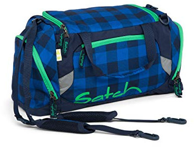 SATCH Bluetwist Kinder-Rucksack, Karo Blau Grau