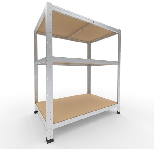 shelfplaza Home 100x90x60cm Schwerlastregal verzinkt mit 3 Böden x 175kg | Kellerregal · Lagerregal · Metallregal · Regale für Kellerraum · Steckregal · Abstellraum Regal