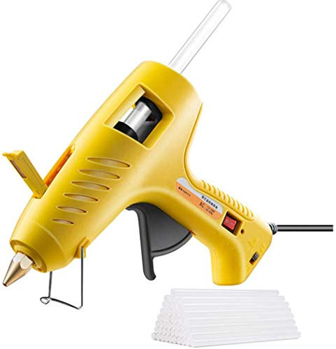 Hot Glue Gun, with Front LED Light, 100W Mini Adjustable Temperature Hot Melt Glue Gun, with (50pcs 11 x 150mm) Glue Sticks for Kids Craft Hobby Art DIY Home/Office Repair