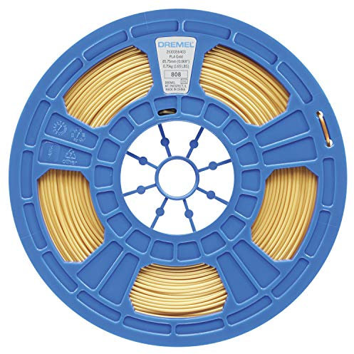 Dremel PL11JA 3D PLA Filament 1,75mm für 3D Drucker in Gold, Vorteilspack 750g