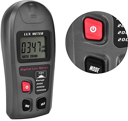 Automatischer digitaler Luxmeter, Luxmeter, für alle Lichtquellen, inklusive LED, Lichtbeleuchtung für Zimmerpflanzen, Fotografie