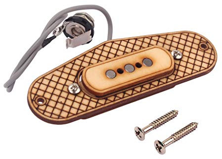Alnicov Humbucker-Tonabnehmer für Gitarre, 3 Saiten, Ahornholz, mit 6,35 mm Klinkenstecker