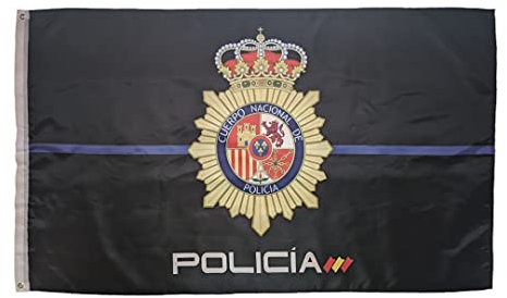 Bandera de la policia nacional. Cuerpo Nacional de Policia. Bandera policial. Fuerzas y cuerpos de seguridad del estado. Opositor a policia. Regalo policial. Bandera para mastil. Bandera de españa.