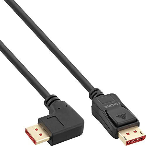 Delock Câble DisplayPort mâle droit vers fiche 90° coudé à droite 3 m