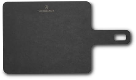 Victorinox Handy Schneidebrett mit Griff, 22.9 x 19 cm, Schwarz | Klingenschonend und spülmaschinengeeignet, ideal zum Schneiden und Servieren, mit Aufhängeöse für die Küche