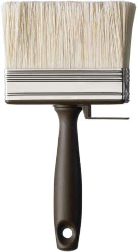 Garden Mile Shed and Fence Flat Paint Brush - Garden Wall Paint Decking Brush with Timber Wood Block Paint Paste Wide Brushes for Masonry Paint on Commercial, Residential, Indoor, Outdoor - Brown