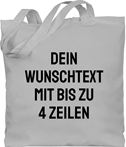 Geschenk mit Namen personalisiert by Shirtracer - Baumwolltasche - Aufdruck selbst gestalten - Wunschtext I Eigener Text I Personalisierter Text I Custom Text