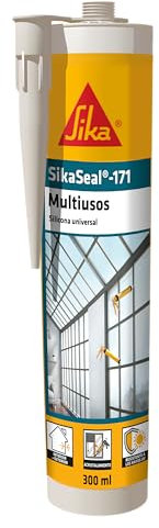 SIKA - Silicone universale - SikaSeal 171 Multiuso - Bianco - Sigillante in silicone per vetri - Resistente alla muffa - 300 ml