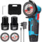Mini Amoladora Angular Inalámbrica de 12V con 2 Baterías, Cargador, 2 Discos de Corte y Maletín de Transporte.