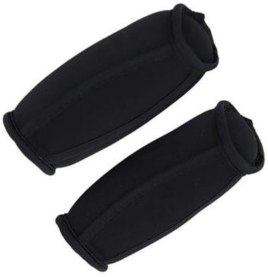 JISADER Handgewichte, Sandsack, abnehmbar, mit Gurt, 2 Neopren-Hanteln zum Laufen, Cardio-Training, Aerobic, Fitnesszubehör, Schwarz 1 Pfund