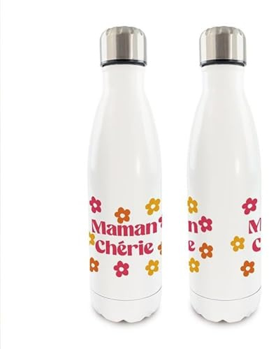 STC Bouteille Isotherme Maman Chérie Fleurs