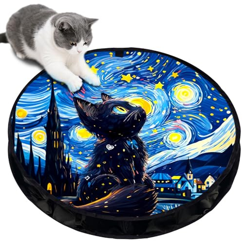 GoldenSun Juguete de Bolsa de Laberinto para Gatos, Accesorios interactivos de Juego y Entrenamiento para Gatos, Compatible con Pelota de Gato