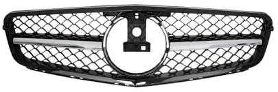 Front Kühlergrille Frills Für Benz C-Klasse W204 C204 Für AMG Style 2007 2008 2009 2010 2011 2012 2013 2014 Schwarz Glänzender Frontkühlergrill Kühlergrill Passend