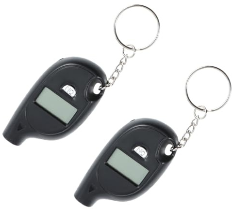 Happyyami 2pcs Digital Tire Pressure Gauge for Car and Truck Keychain Mini Portable Tire Gauge Led Display Accurate Measurement Maintenance