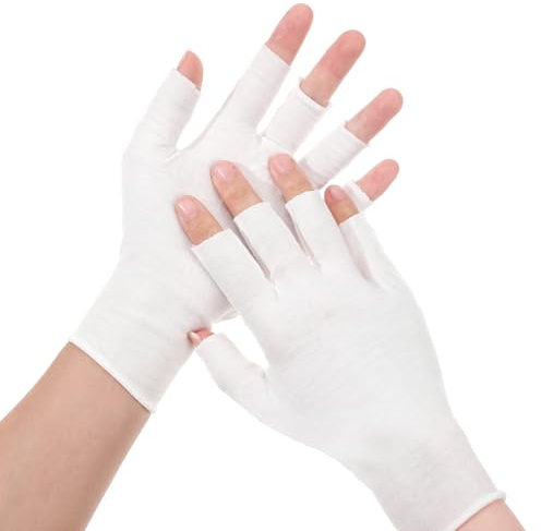 YBEATY 6 Pairs White Cotton Moisturizing Gloves