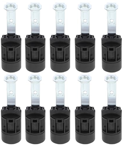 Gadpiparty 10 Douilles Bougie E14 Pour Luminaire Prises Candelabra En Alliage De Zinc Cuivre Et Plastique Support De Base Lumineux Pour Lustres Appliques Lampes De Table Et Projets Diy