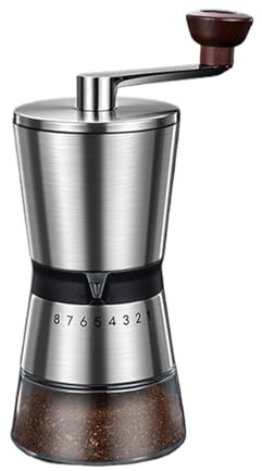 QUXVUIS Molinillo de café de tamaño pequeño, molienda fina para oficina, café, máquina trituradora fácil y ahorradora esfuerzo para cocina portátil