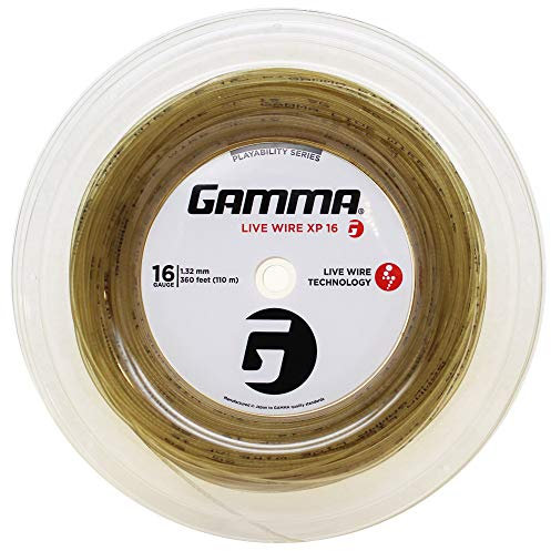 Gamma Sports Live Wire XP tennissträng, naturlig, 16 g/360 tum