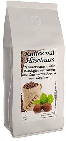 Aromakaffee - aromatisierter Kaffee Haselnuss, 500g, gemahlen - Spitzenkaffee - Schonend Und Frisch In Eigener Rösterei Geröstet