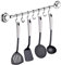 MaxHold No-Drilling/Suction Cup Utensil Rack with 7 Hooks - Vacuum System - Stainless Steel Never Rust - for Bathroom & Kitchen