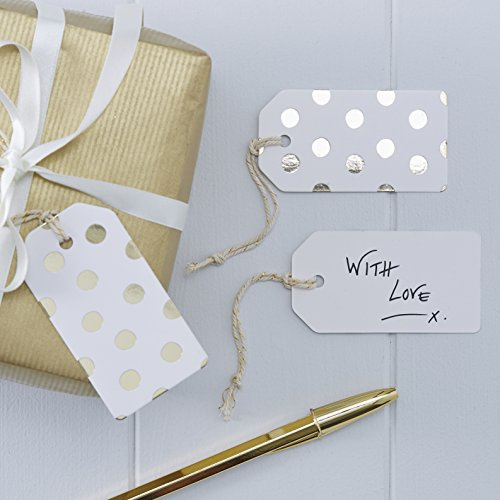 10 Mix & Match Punkte Geschenkanhänger gold