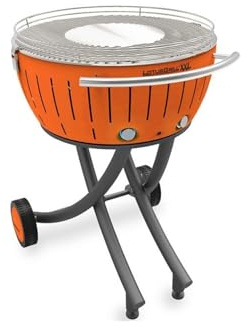 Lotusgrill XXL (G600) Gartengrill 21,8kg, Mandarinenorange mit USB Anschluss