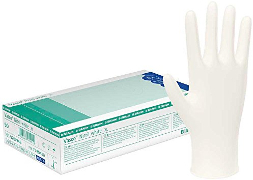 B.Braun Vasco® Nitril white L Nitrilhandschuhe Untersuchungshandschuhe 100 Stück