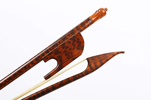 Yinfente Violin Bow 4/4 Full Size Snakewood Baroque Style Outward timber Natural Bow Horse Hair Well Balance