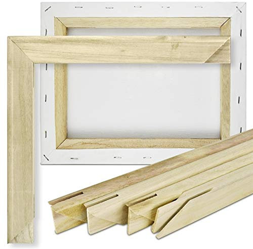 Besthobby Keilrahmenleisten (2X 140cm) Holzleisten Bausatz Set zum selbst zusammenbauen ohne Leinwand