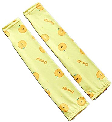 Uteruik Manchons de bras de protection UV pour enfants – Imprimé fruits de sport rafraîchissant protection solaire pour course à pied, cyclisme, conduite, golf, randonnée, 1 paire (#A)